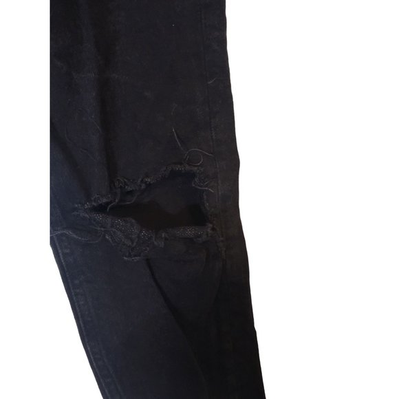 Free People Denim Cropped Jeans‎ Size 26 Skinny Fit Factory Distressed - Picture 4 of 8